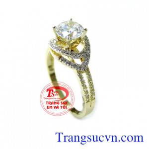 Nhẫn Nữ Vàng 10k Đeo Quý Phái chất lượng vàng đảm bảo. Nhẫn Nữ Vàng 10k Đeo Quý Phái, nhẫn nữ vàng tây, nhẫn nữ đẹp