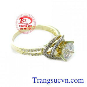 Nhẫn Nữ Vàng 10k Đeo Quý Phái chất lượng vàng đảm bảo. Nhẫn Nữ Vàng 10k Đeo Quý Phái, nhẫn nữ vàng tây, nhẫn nữ đẹp