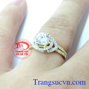 Nhẫn Nữ Vàng 10k Đeo Quý Phái chất lượng vàng đảm bảo. Nhẫn Nữ Vàng 10k Đeo Quý Phái, nhẫn nữ vàng tây, nhẫn nữ đẹp