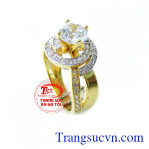 Chiếc Nhẫn Nữ To Đẹp chất lượng cao. Chiếc Nhẫn Nữ To Đẹp, nhẫn nữ vàng tây, nhẫn nữ 10k đẹp