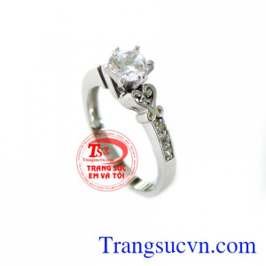 Nhẫn Nữ 10k Trắng chất lượng cao. Nhẫn Nữ 10k Trắng, nhẫn nữ vàng trắng, nhẫn nữ đẹp