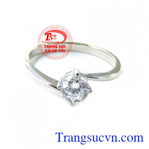 Chiếc Nhẫn Dịu Dàng chất lượng cao. Chiếc Nhẫn Dịu Dàng, nhẫn nữ vàng trắng, nhẫn nữ đẹp