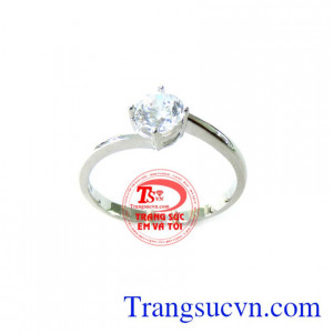 Chiếc Nhẫn Dịu Dàng chất lượng cao. Chiếc Nhẫn Dịu Dàng, nhẫn nữ vàng trắng, nhẫn nữ đẹp
