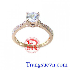 Chiếc Nhẫn Nữ Vàng Hồng Xinh chất lượng cao. Chiếc Nhẫn Nữ Vàng Hồng Xinh, nhẫn nữ vàng tây, nhẫn nữ đẹp