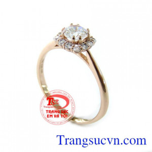 Chiếc Nhẫn Vàng Hồng Nữ Cá Tính chất lượng cao. Chiếc Nhẫn Vàng Hồng Nữ Cá Tính, nhẫn nữ vàng tây, nhẫn nữ đẹp