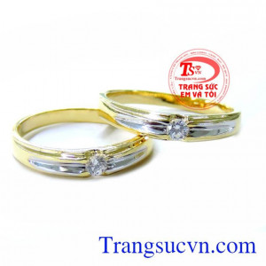 Nhẫn Cưới Hòa Chung Nhịp Đập, nhẫn cưới vàng tây, nhẫn cưới đẹp