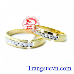 Đôi Nhẫn Cưới Tình Yêu Vĩnh Cửu, nhẫn cưới vàng tây, nhẫn cưới đẹp chất lượng đảm bảo, nhận thiết kế và chế tác theo yêu cầu