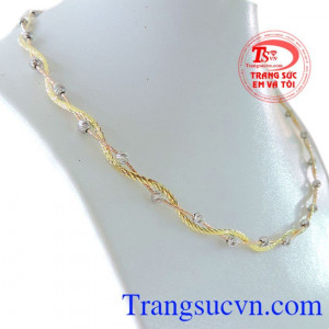 Bán Kiềng vàng Ý bện độc đáo chất lượng cao. 