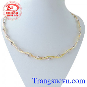 Kiềng vàng Ý bện độc đáo