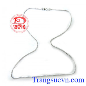Dây chuyền 10k ý vàng trắng