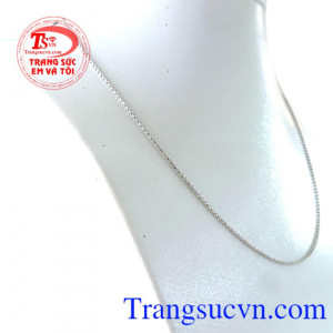Dây chuyền 10k ý vàng trắng, dây chuyền nữ vàng tây, dây chuyền nữ vàng trắng đẹp