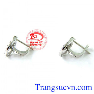  Bông tai nữ vàng trắng sang trọng hoa tai đẹp, chất lượng đảm bảo