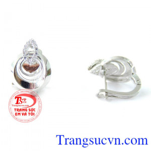 Bán Đôi bông tai vàng trắng chất lượng cao. 