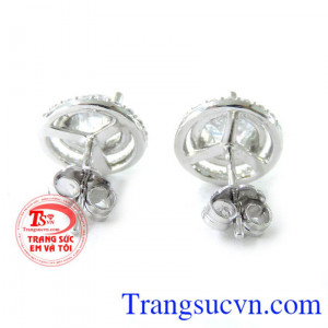 Hoa tai nữ vàng gắn đá đẹp