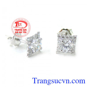Bán Bông tai vàng 10k trắng sáng chất lượng cao. 