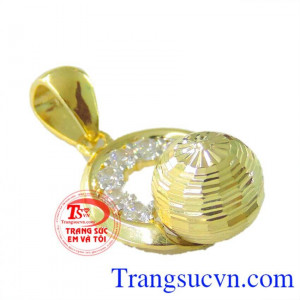 Mặt nữ vàng tây 10k sang trọng, mặt dây chuyền nữ vàng tây, mặt dây nữ đeo đẹp.