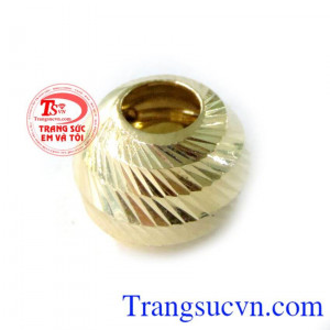 Mặt dây hạt bi phay cho nữ, mặt dây chuyền nữ vàng tây, mặt dây nữ đeo đẹp.