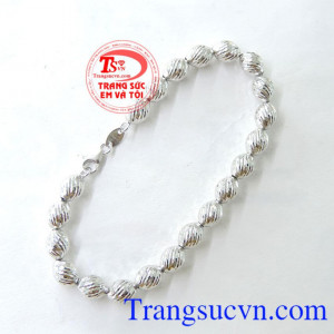 Lắc bi vàng trắng nữ thời trang, lắc nữ vàng tây, lắc tay nữ đẹp. Lắc bi vàng trắng nữ thời trang