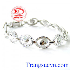 Bán Lắc nữ đeo tay vàng trắng đẹp chất lượng cao. 