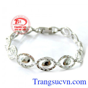 Lắc nữ đeo tay vàng trắng đẹp