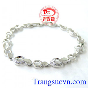 Bán Lắc vàng trắng 10k nữ chất lượng cao.