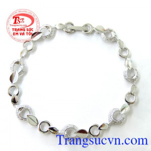 Lắc vàng trắng 10k nữ