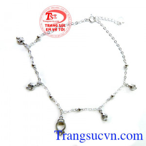 Bán Lắc Nữ vàng trắng đeo chân,thiết kế lắc chân vàng trắng cho nữ đeo chân,chất lượng vàng