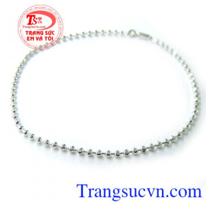 Chiếc Lắc chân bi vàng trắng món quà ý nghĩa dành tặng cho nữ trong các dịp sinh nhật, 8/3, 20/10, ngày sinh nhật, kỷ niệm rất ý nghĩa,