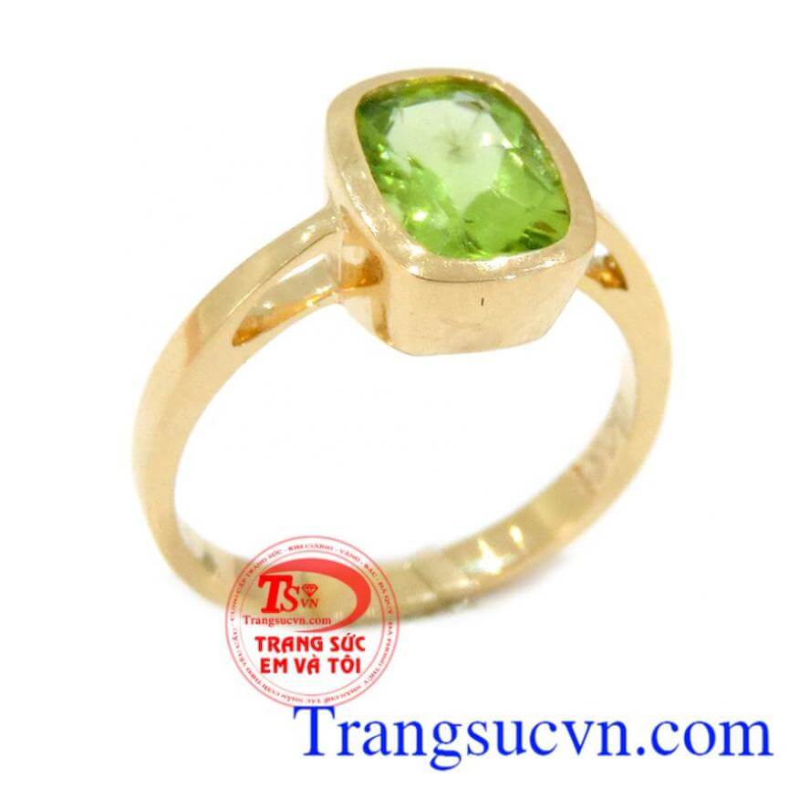 Nhẫn Peridot vàng nữ, Nhẫn Peridot, nhẫn nữ đính đá thời trang