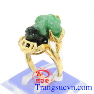 Tỳ hưu ngọc nhẫn nữ tinh tế và đẳng cấp,Nhẫn nữ tỳ hưu đá thiên nhiên có giấy kiểm định đá quý kèm theo,bảo hành 1 năm giao toàn quốc.