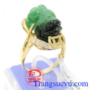 Tỳ hưu ngọc nhẫn nữ tinh tế và đẳng cấp,Nhẫn nữ tỳ hưu đá thiên nhiên có giấy kiểm định đá quý kèm theo,bảo hành 1 năm giao toàn quốc.