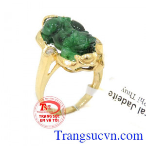 Nhẫn vàng tài lộc tỳ hưu có GIẤY KIỂM ĐỊNH ĐÁ QUÝ và VÀNG KÈM THEO, LÀ THƯƠNG HIỆU DẪN ĐẦU VIỆT NAM.