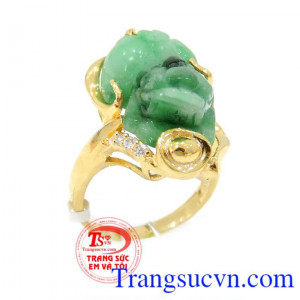 Nhẫn ngọc tỳ hưu vàng tinh tế và quý phái,giá Nhẫn ngọc tỳ hưu vàng 14k chất lượng đảm bảo uy tín,Giao Nhẫn ngọc tỳ hưu vàng khách hàng ưa chuộng nhiều năm,Nhẫn ngọc tỳ hưu vàng.