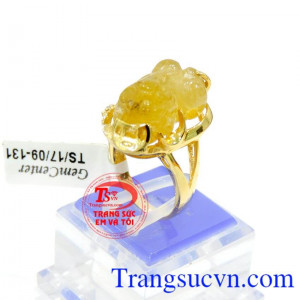 Nhẫn tỳ hưu thạch anh tóc đẹpbảo hành Nhẫn nữ thạch anh tóc vàng đẹp,giao Nhẫn nữ thạch anh tóc vàng đẹp toàn