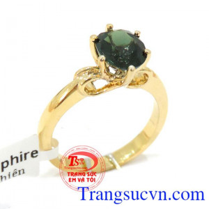 Nhẫn nữ vàng nữ sapphire Những đường nét sáng,bóng bền đẹp cho chiếc nhẫn nữ đeo hợp thời trang,chất lượng vàng được đảm bảo uy tín.