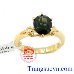 Nhẫn nữ vàng nữ sapphire Những đường nét sáng,bóng bền đẹp cho chiếc nhẫn nữ đeo hợp thời trang,chất lượng vàng được đảm bảo uy tín.