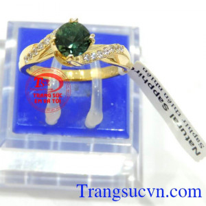 Đá thiên nhiên hộ mệnh mang lại may mắn, sức khỏe cho người sử dụng,Nhẫn nữ vàng nữ sapphire,Nhẫn nữ vàng nữ sapphire.