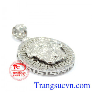Mặt dây chuyền vàng trắng nam