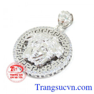 Mặt dây chuyền vàng trắng nam