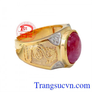 Nhẫn vàng 14k nam ruby thiên nhiên chất lượng đảm bảo uy tín tinh tế và sang trọng,Nhẫn vàng 14k nam ruby bảo hành 1 năm, món quà tặng Chồng thể hiện sự quan tâm và sâu sắc