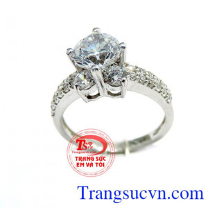 Nhẫn vàng trắng Ý 18k nhập khẩu nguyên chiếc Nhẫn vàng trắng Ý 18k chất lượng đảm bảo uy tín, thanh toán an toàn,Nhẫn vàng trắng Ý 18k món quà ý nghĩa dành cho phái đẹp,bảo hành 1 năm uy tín.