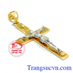Mặt Chúa Jesu 18k , mặt vàng công giáo hình chúa Jesu trên cây thập tự, mặt vàng khắc tinh xảo 18k sáng, bền màu, mặt công giáo vàng tây thời trang, đảm bảo chất lượng, thương hiệu trang sức uy tín hàng đầu việt nam, cam kết 100% về chất lượng sản phẩm 