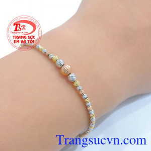 Lắc tay 18k bi vàng Chất lượng đảm bảo Lắc tay 18k bi vàng dành cho nữ đeo.