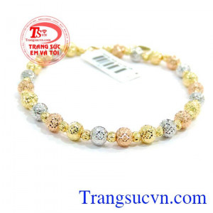 Lắc Vàng 18k Ý bảo hành 1 năm. 