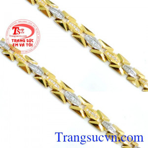 Lắc vàng 18k Italy nhập khẩu.