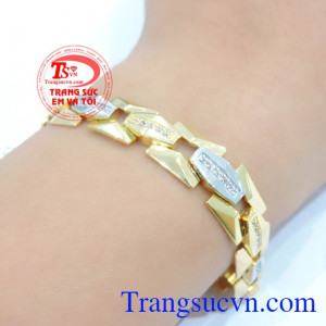Chiếc Lắc vàng 18k Quý Phái bảo hành 1 năm. Lắc vàng 18k Quý Phái