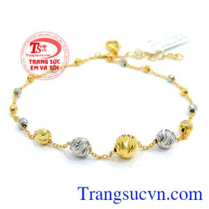 Lắc chân 18k bi Italy nhập khẩu nguyên chiếc,