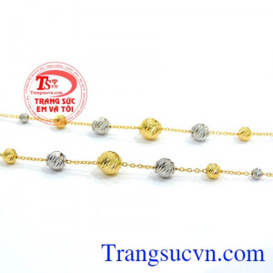 Lắc chân 18k bi Italy