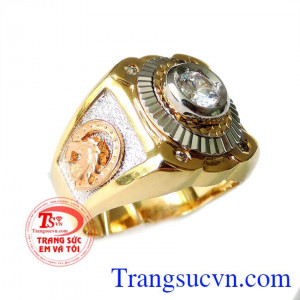 Nhẫn mã đáo thành công chất lượng vàng 18k 750 đảm bảo chất lượng,Nhẫn mã đáo thành công đẳng cấp và may mắn cho người đeo