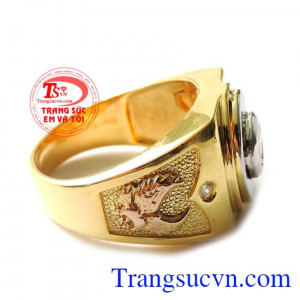 Nhẫn vàng 18k đại bàng 18k nhập khẩu cao cấp, là món quà tặng ý nghĩa cho người yêu thương